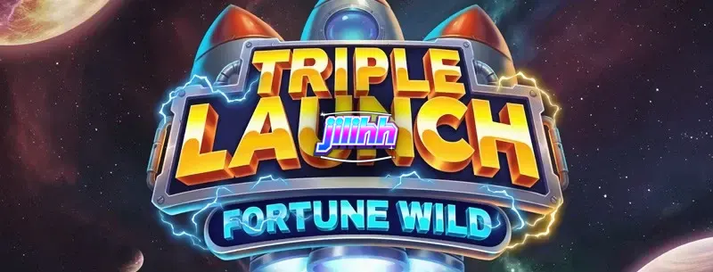 Isang makulay na digital display ng Triple Launch Fortune Wild slot na nagpapakita ng mga fuel-cell symbols.
